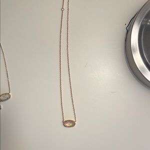 Elegant Gold Necklace with Opal Pendant